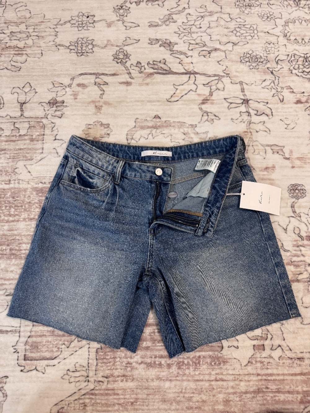 Kancan denim mid length shorts